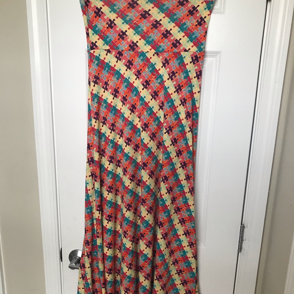 Lula Roe Puzzle Piece Maxi Skirt